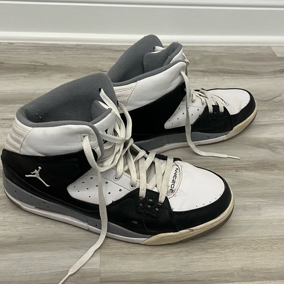 Nike Air Jordan Mens SC-1 White Black 538698-104 High-Top Sneakers Shoes
